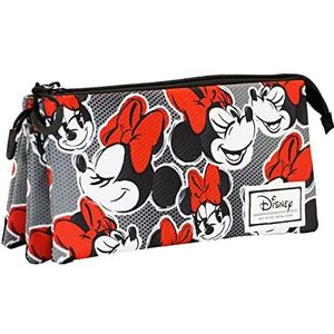 Minnie Mouse Lashes Pennenetui, drievoudige ventilator, rood, drievoudige fan wimpers, Rood, Triple Fan Lashes etui