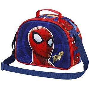 Spiderman Sides-3D ontbijttas, blauw, 3D Sides, Blauw, 3d sides ontbijttas