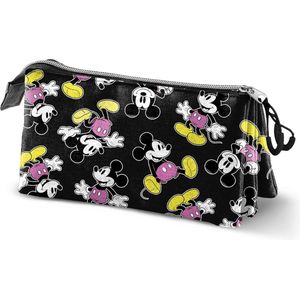 MICKEY - Damier - Trousse Triple Eco '23x11x7cm'