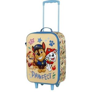 Paw Patrol Friendship-Soft 3D Trolley koffer, blauw, Blauw, Eén maat, Zachte 3D Trolley Koffer Vriendschap