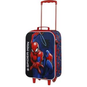 Marvel Spiderman Soft 3d Trolley Bag - Speed Rood