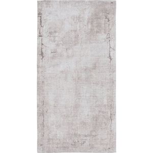 Tapis 80 x 150 cm Polyester Coton Taupé