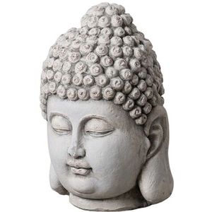 BigBuy Home Sculptuur Boeddha Grijs Etnisch 26,5 x 26,5 x 41 cm