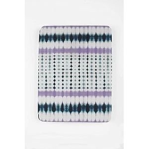 Beschermhoes VAMVAM voor iPad met 10,2 inch (25,6 cm), model 2019 en 2020, boekformaat en design in Tie Dye-stijl, kleur: paars en groen.