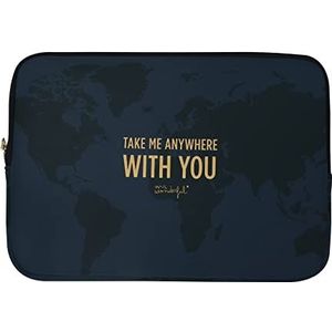 WONDEE - Mr Wonderful Laptophoes 14 inch beschermhoes voor MacBook Air 14 inch, waterdicht, zacht, schokbestendig