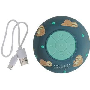 Mr Wonderful Bluetooth zuignap doucheluidspreker met IPX4, waterdicht, stereogeluid, 360° en 4-uurs weergave met Bluetooth 5.0, lui