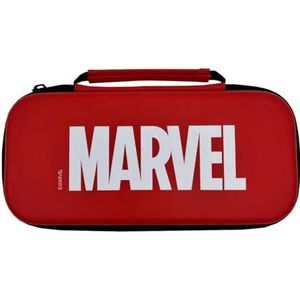WONDEE Beschermhoes voor Nintendo Switch, OLED Switch en Lite van Marvel met ritssluiting, interne schermbescherming en 10 spellen om op te bergen - etui Switch Case van Marvel, officiële
