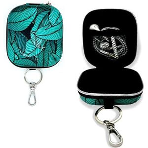 Mini-etui + hoofdtelefoon met lange kabel en microfoon (geen wirwar van kabels), in-ear hoofdtelefoon, volume met knop, hoofdtelefoon met 3,5 mm jackkabel, compatibel met iPhone/Samsung/pc