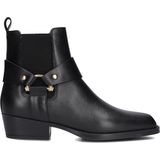 ALPE 52941705 Enkellaarsjes - Dames - Zwart - Leer - Met Rits