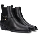 ALPE 52941705 Enkellaarsjes - Dames - Zwart - Leer - Met Rits