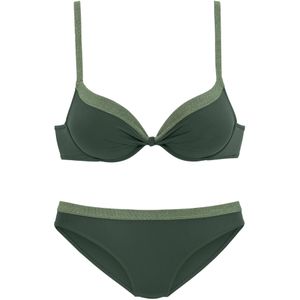 Jette Joop - Push-upbikini - Olijf - Met Glinsterende Inzetten