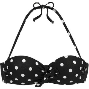 LASCANA Bikinitop  zwart / wit