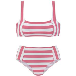Look - Beugelbikini - Flamingo/Wit - Recycling-polyester