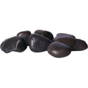 Decoratie/hobby stenen/kiezelstenen - zwart -  2000 gram - 3 a 5 cm steentjes - vulmateriaal - Decoratief object