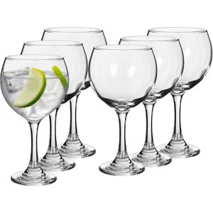 Alessandro Gin/tonic Cockailglazen - 6x stuks - glas - 600 ml - H20 cm
