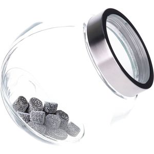CM Voorraadpot met deksel - glas - 16 x 16 cm - 2,5L - snoeppot - voedsel bewaren