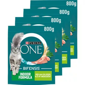 PURINA ONE Bifensis Senior Kattenvoer – 11+ Jaar – 8 Zakken Van 800 G – Met Lactobacillen En Prebiotica Voor Darm En Weerstand