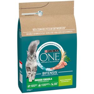 2x2,8kg Indoor Formula Purina ONE Kattenvoer