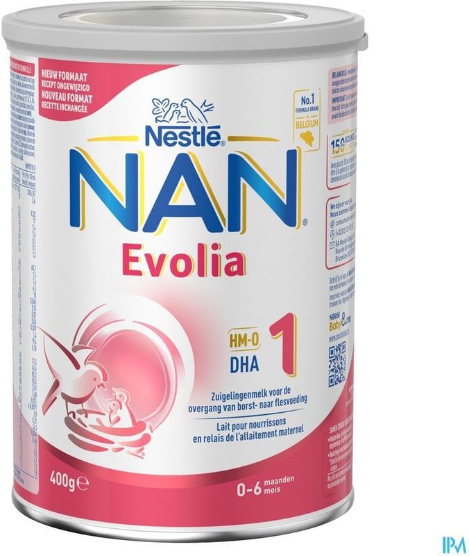 Nan Evolia 1 Zuigelingenmelk 0-6 Maanden Nieuwe Formule 400g