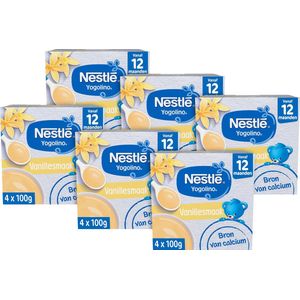 Nestlé Yogolino Vanille - Babytoetje Tussendoortjes 12m+ - 6 doosjes x 4 toetjes