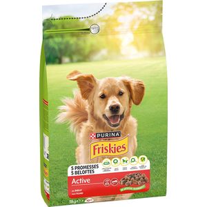 Purina Friskies VitaFit Adult Hond Active met Rund Hondenvoer - Dubbelpak: 2 x 3 kg