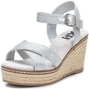 XTI 45173 Damessandalen met sleehak, zilver., 39 EU