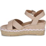 REFRESH - 170587 - Damessandalen - Beige - Sleehak