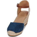 Xtivoor vrouwen. 14074607-TAUPE Bruine leren espadrilles 140746 (39), 5 tot 8 cm, Gesp, Casual, Eco-leer