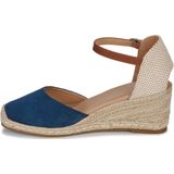 Xtivoor vrouwen. 14074607-TAUPE Bruine leren espadrilles 140746 (39), 5 tot 8 cm, Gesp, Casual, Eco-leer