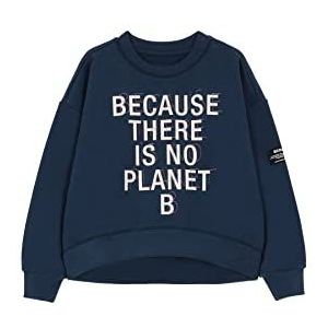 ECOALF, Airealf sweatshirt voor meisjes, katoen, gerecyclede stof, katoenen sweatshirt voor meisjes, lange mouwen, basic sweatshirt, Blauw (indigo), 8 Jaren