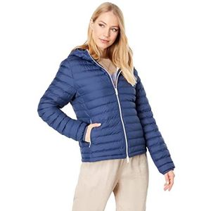 ECOALF, Atlanticalf Damesjas van gerecycled polyester, met ronde hals, vulling van Fellex, ultralicht en comfortabel, damesjas, Indigo Blauw, M
