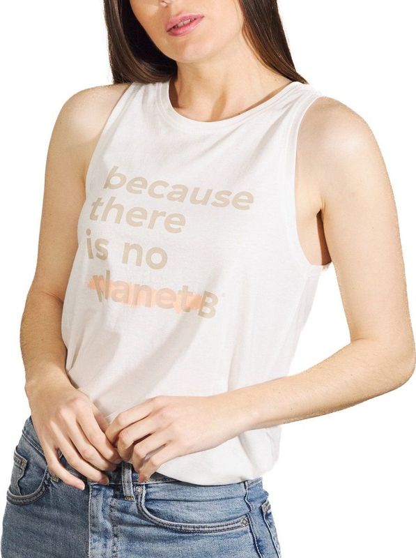 Ecoalf - Underlinedalf - T-shirt - Wit - Mouwloos