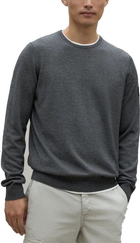 ECOALFvoor mannen. MCMGAKNBAYON0666W24-339 Bayona trui grijs (S), Casual, Duurzaam, Gerecyclede Wol
