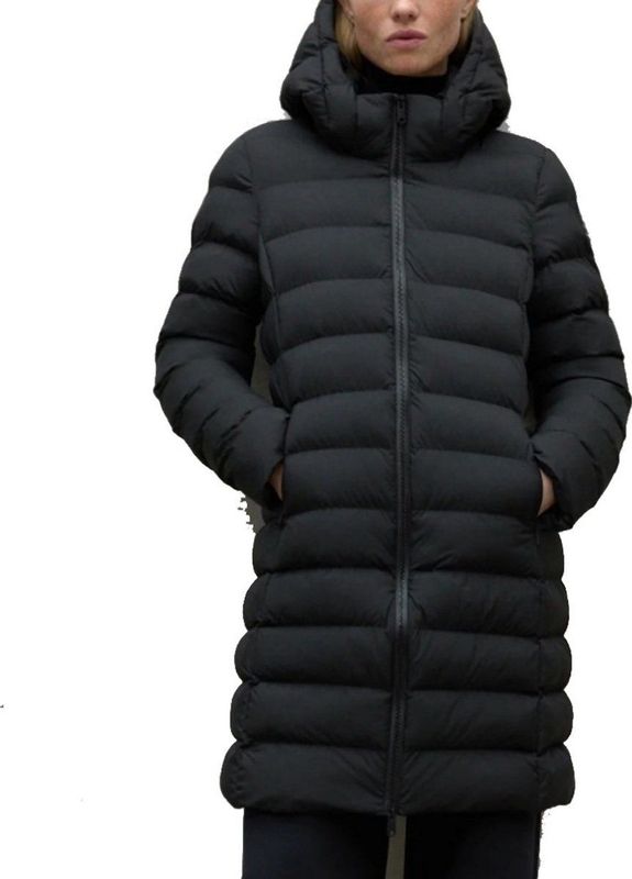 ECOALFvoor vrouwen. MCWGAJKCRONU0987W24-319 Cronulla Jas Zwart (XS), Casual, Gerecycled polyester, Duurzaam