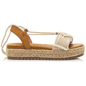 MTNG Amelie 53418 Damessandalen met sleehak, casual, met strik, Beige, 36 EU