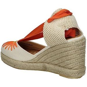 MTNG Louisa 52799 Damessandalen met sleehak, casual, met strik, Beige, 39 EU