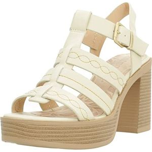 MTNG Damessandalen met hak, New 67 53384, casual sandalen met hak, gespsluiting, Beige, 37 EU