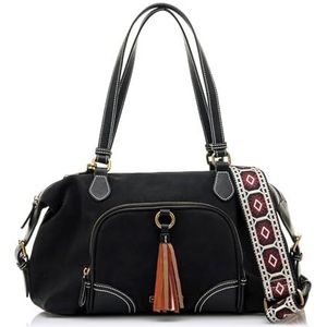 MTNG Dames handtassen SPUR dames | casual zakken | ritssluiting, Zwart, One Size