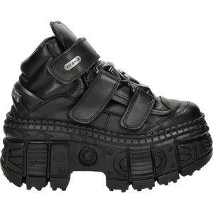 New Rock - M-WALL285-S2 Plateau Laarzen - Zwart - Leer