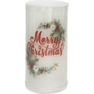 Gerimport - LED kaars/stompkaars - Merry Christmas - H15 cm