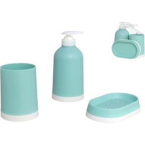 Klassieke Badset 3 delig voor in de badkamer Turquoise