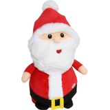Gerimport Kerstman knuffel - met muziek - 25 cm - pluche - kerstfiguur/kerstpop