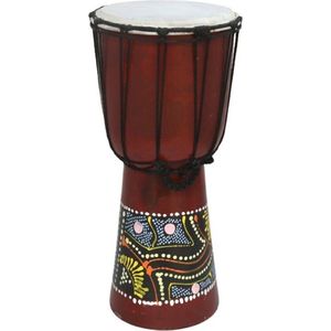 Bongo drums/trommel handgemaakt - hoogte 40 cm - met Afrikaanse print