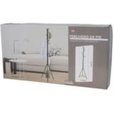 Gerimport - kapstok - zwart - metaal - staand - 6 haken op verschillende hoogtes - 180 cm