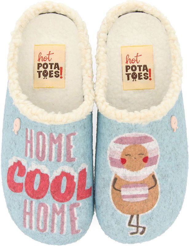 Hot Potatoes - Pantoffels Nusdorf - Lichtblauw - Soft Material