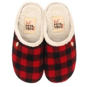 Hot Potatoes - Skovde - Pantoffel - Red - Polyester - Gerecycled Voering