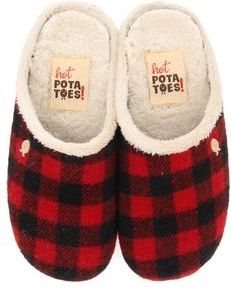 Hot Potatoes - Skovde - Pantoffel - Red - Polyester - Gerecycled Voering