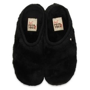 Hot Potatoes - Kemerovo - Pantoffel - Black - Polyester - Anatomisch Voetbed