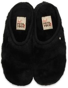 Hot Potatoes - Kemerovo - Pantoffel - Black - Polyester - Anatomisch Voetbed