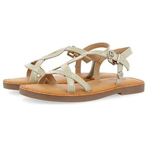 GIOSEPPO Slivno gele leren sandalen met riempjes voor meisjes, Munt, 27 EU